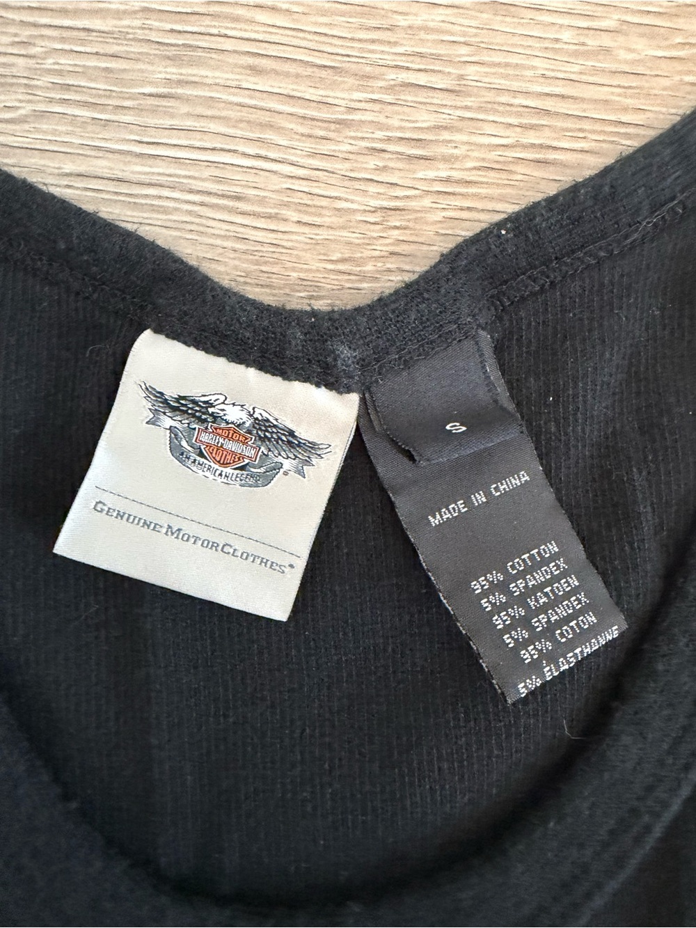 Harley-Davidson Black Ribbed Rhinestone Tank Top S - Picture 4 of 10